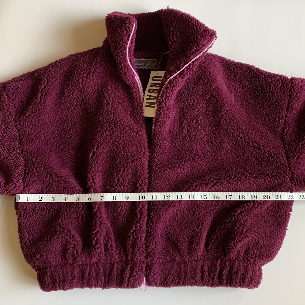 NWT Kimchi Blue UO Snow Bunny Piled Fleece Zip-Up Sherpa Jacket XS - Picture 5 of 10